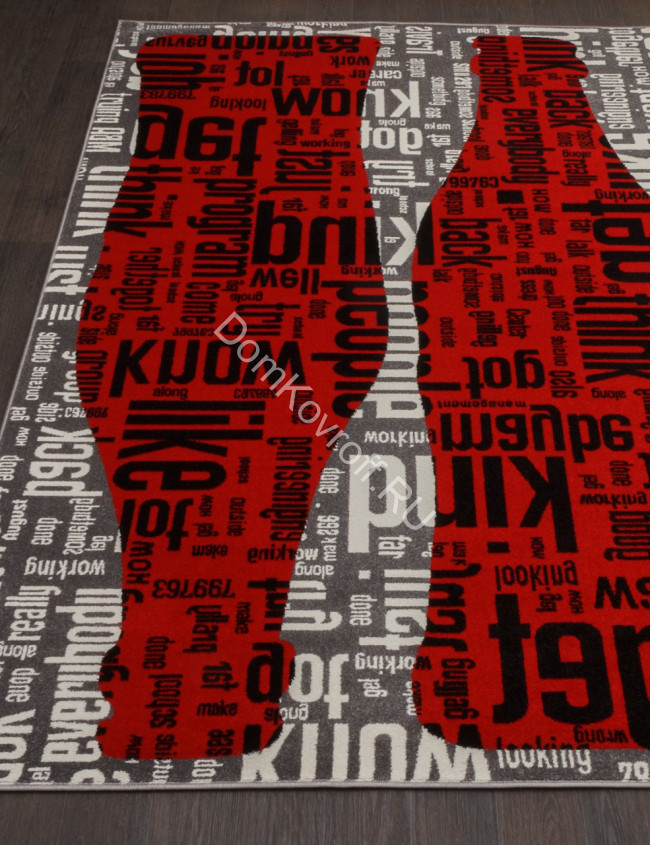 Ковёр RIO (РИО) C081 - GRAY-RED