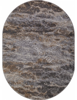 Ковер D777 BEIGE-GRAY овал