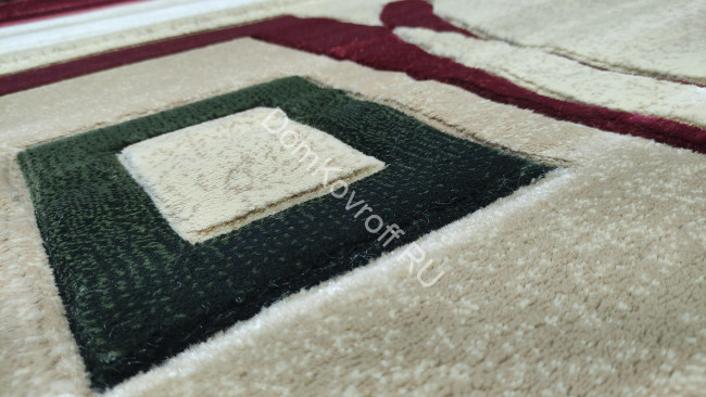 Ковер "Imperial Carving" (1347_CREAM / RED) Прямой 2,0х4,0