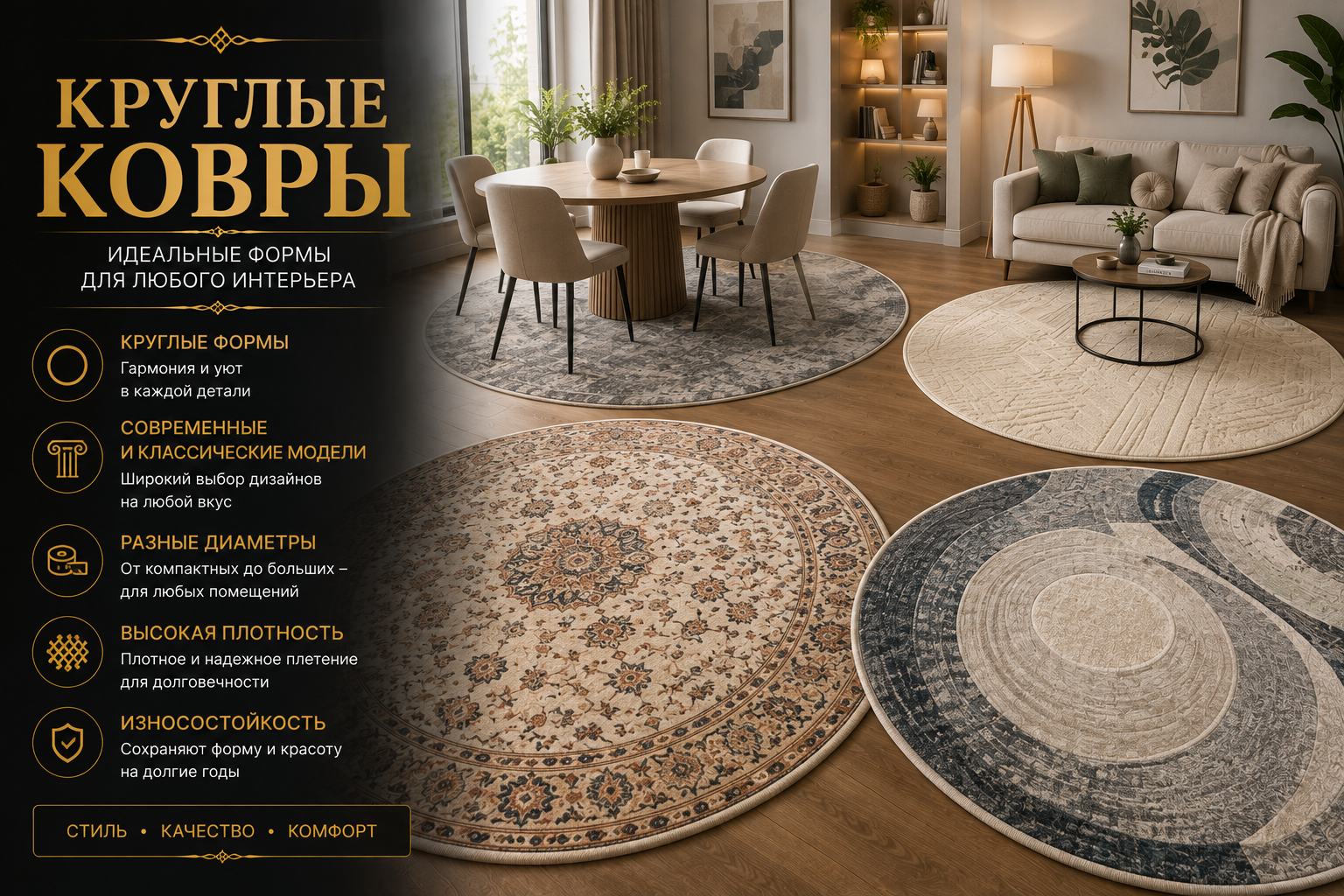 КОВРЫ КРУГЛЫЕ